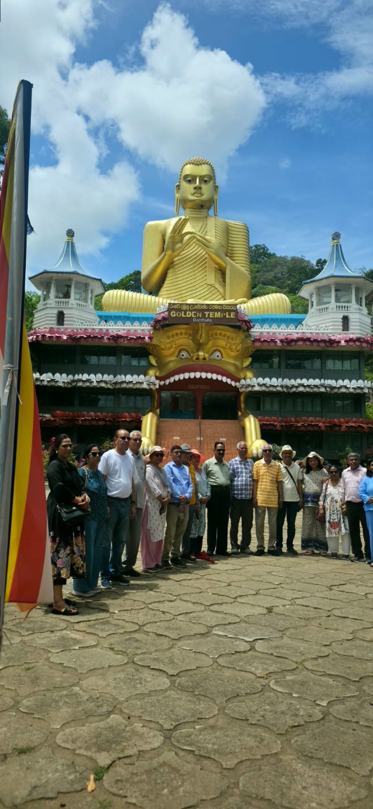 A Pearlisle tour group at the Dambulla golden temple