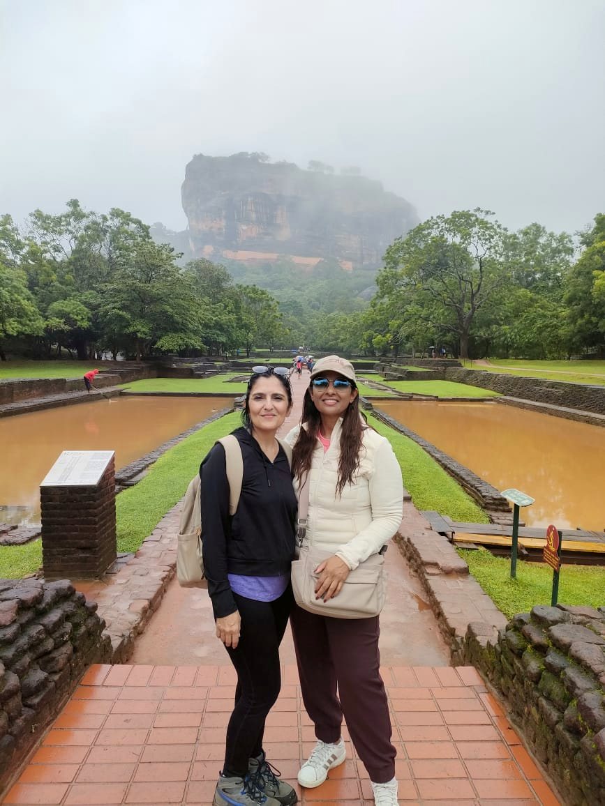 Two guests in the Sigiriya water gardens