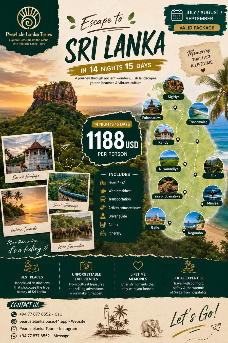 Sri Lanka 14 nights 15 days offer poster
